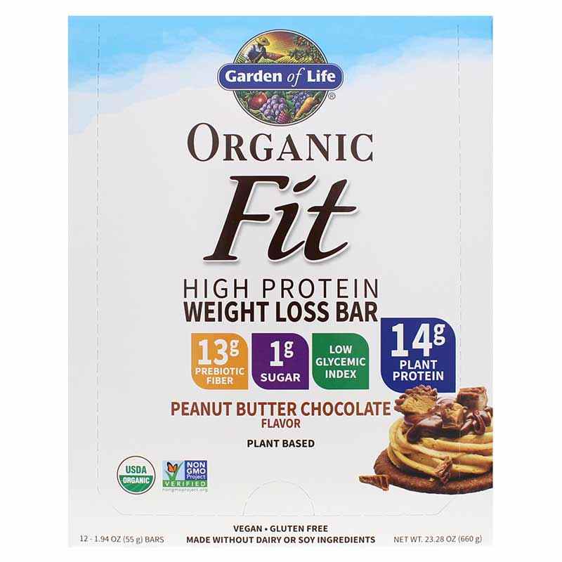 Organic Fit High Protein Weight Loss Bar , Garden of Life